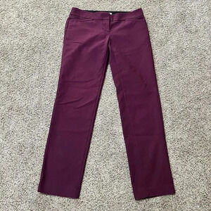 LOFT Zoe Ponte Modern Straight Ankle Trouser 0 Stretch Dress Womens Pants Office